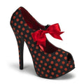 Polka Heels schwarz-rot