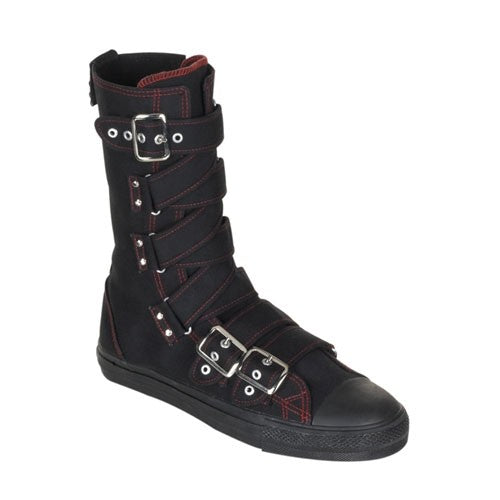 Schwarz / Rot, Herren Sneaker