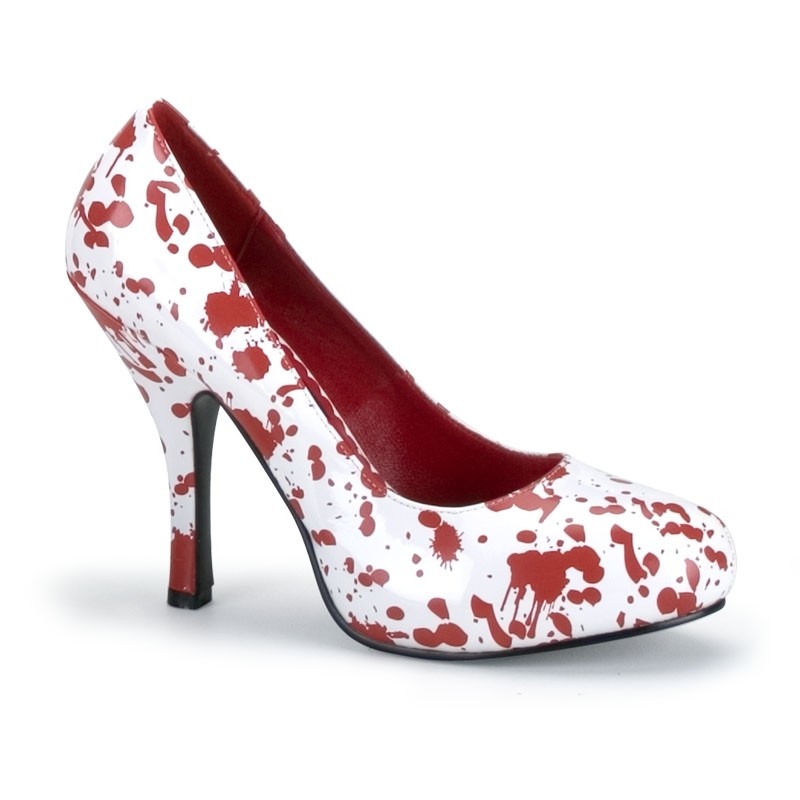 Lack-Pumps mit Blutflecken-Muster