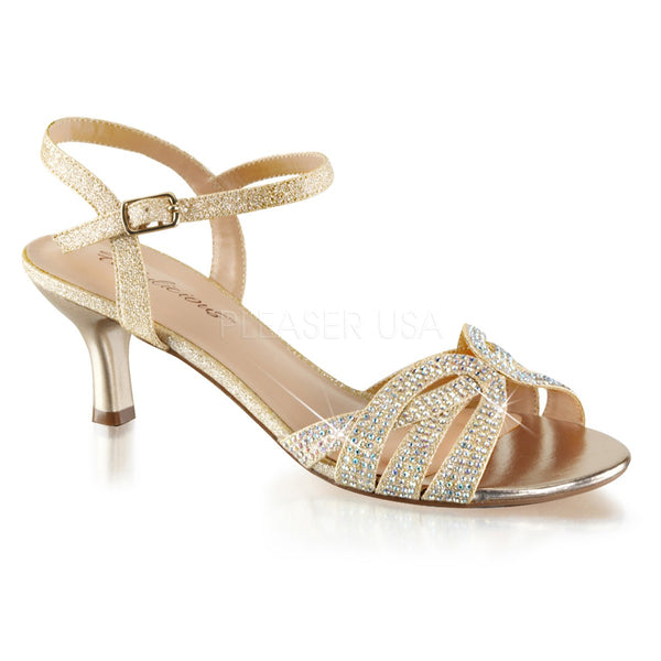 Gold Strass-Sandalette von Fabulicious