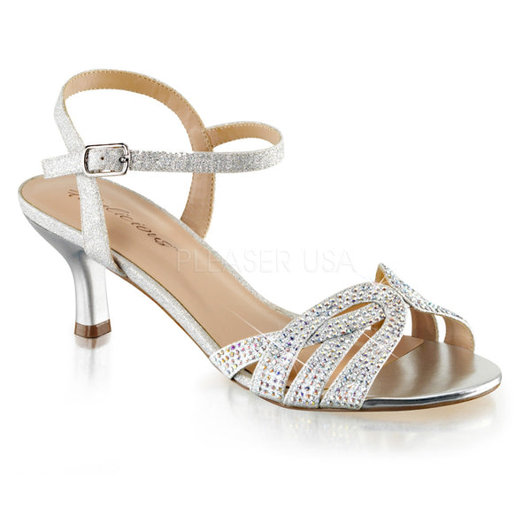 Silber Strass-Sandalette von Fabulicious