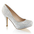 Glitzerpumps Silber von Fabulicious