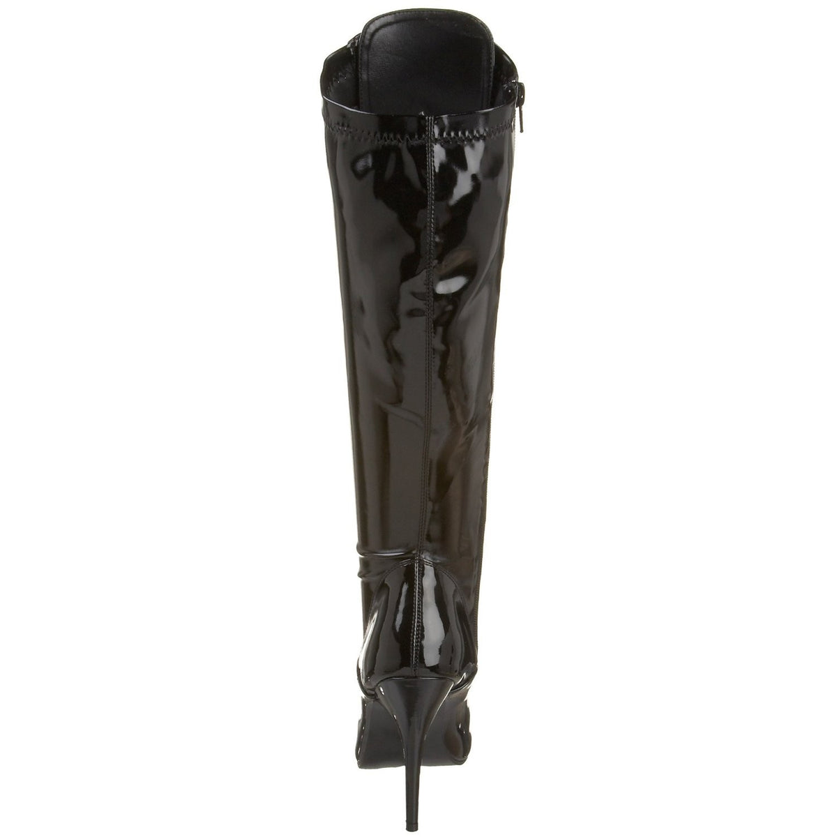 Stiefel aus Stretchlack mit Schnürung Lack