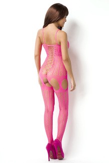 Bodystocking ouvert mit Lochstruktur