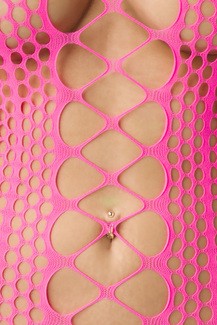 Bodystocking ouvert mit Lochstruktur