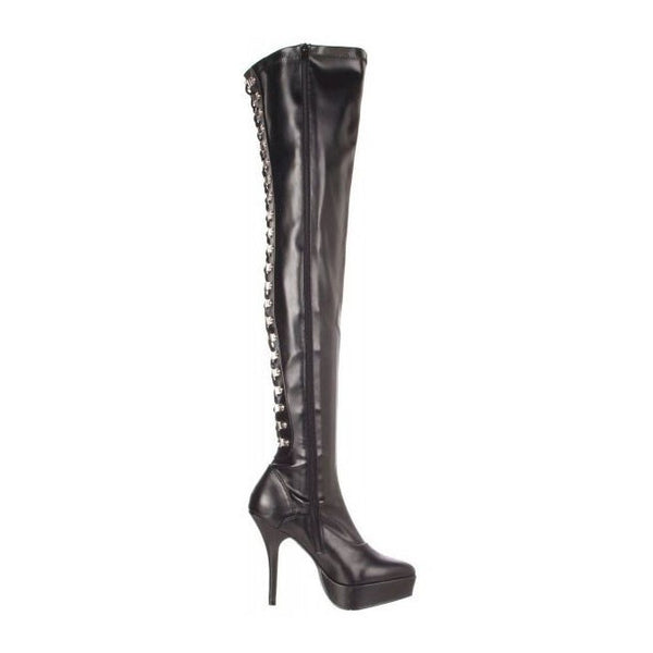 Schwarze Pleaser Overknees mit Schnürung