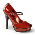 Glanzvolle Pumps rot