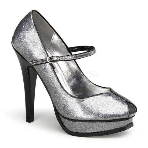 Glanzvolle Pumps silber