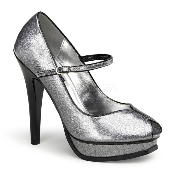 Glanzvolle Pumps silber