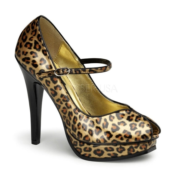 Glanzvolle Pumps leopard
