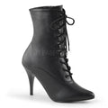 High Heel Lack Stiefeletten mit Schnürung