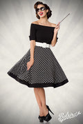 schulterfreies Swing-Kleid
