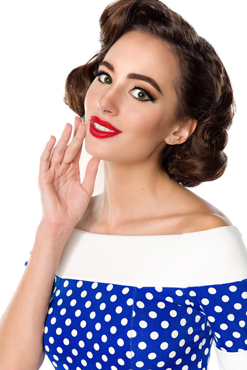 schulterfreies Swing-Kleid