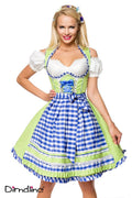 Unterbrustdirndl mit Karoschürze