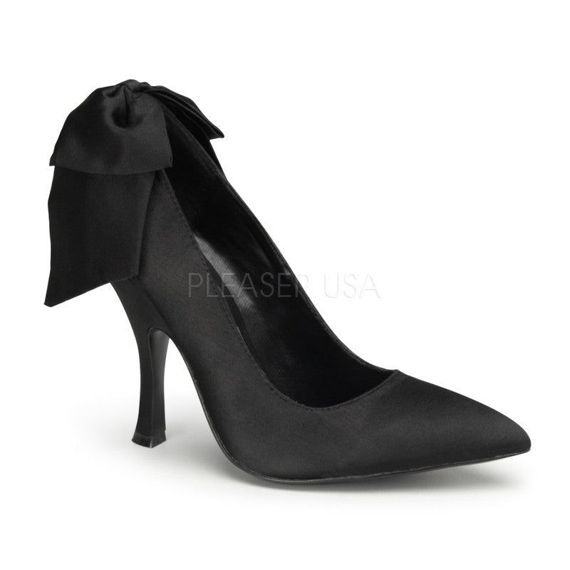 Schwarzer Satin Pumps
