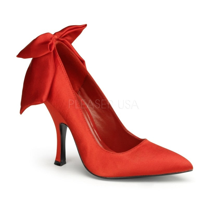 Roter Satin Pumps