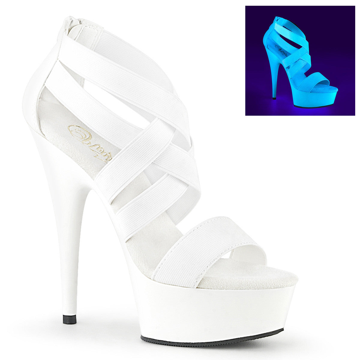 Plateau Sandalette mit gekreuzten Riemchen