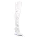 Overkneestiefel Lack weiss