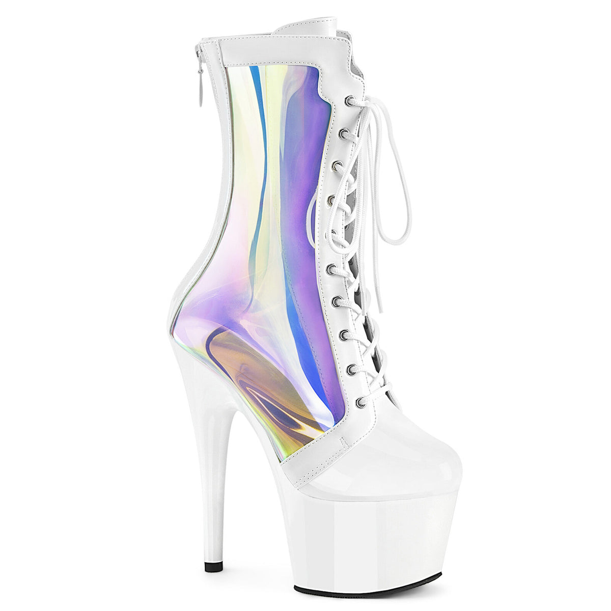 Holografische Schnürstiefel