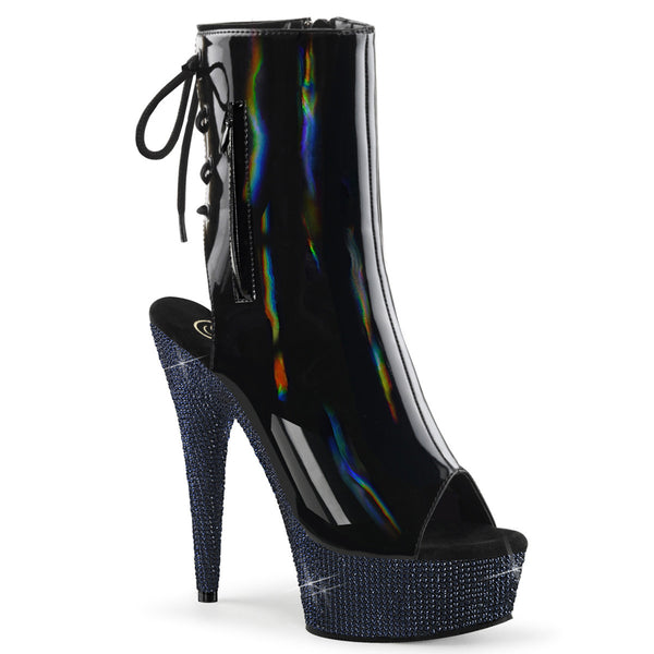 Plateau-Stiefelette mit offenem Zeh