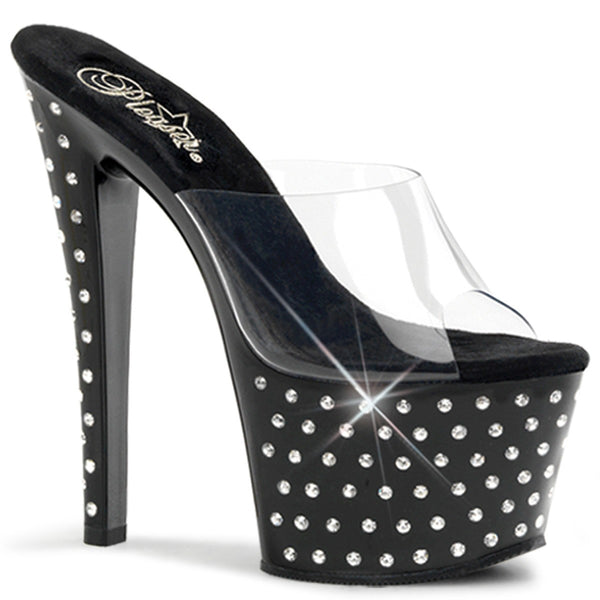 Plateau Pantoletten mit Strass