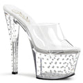 Plateau Pantoletten mit Strass