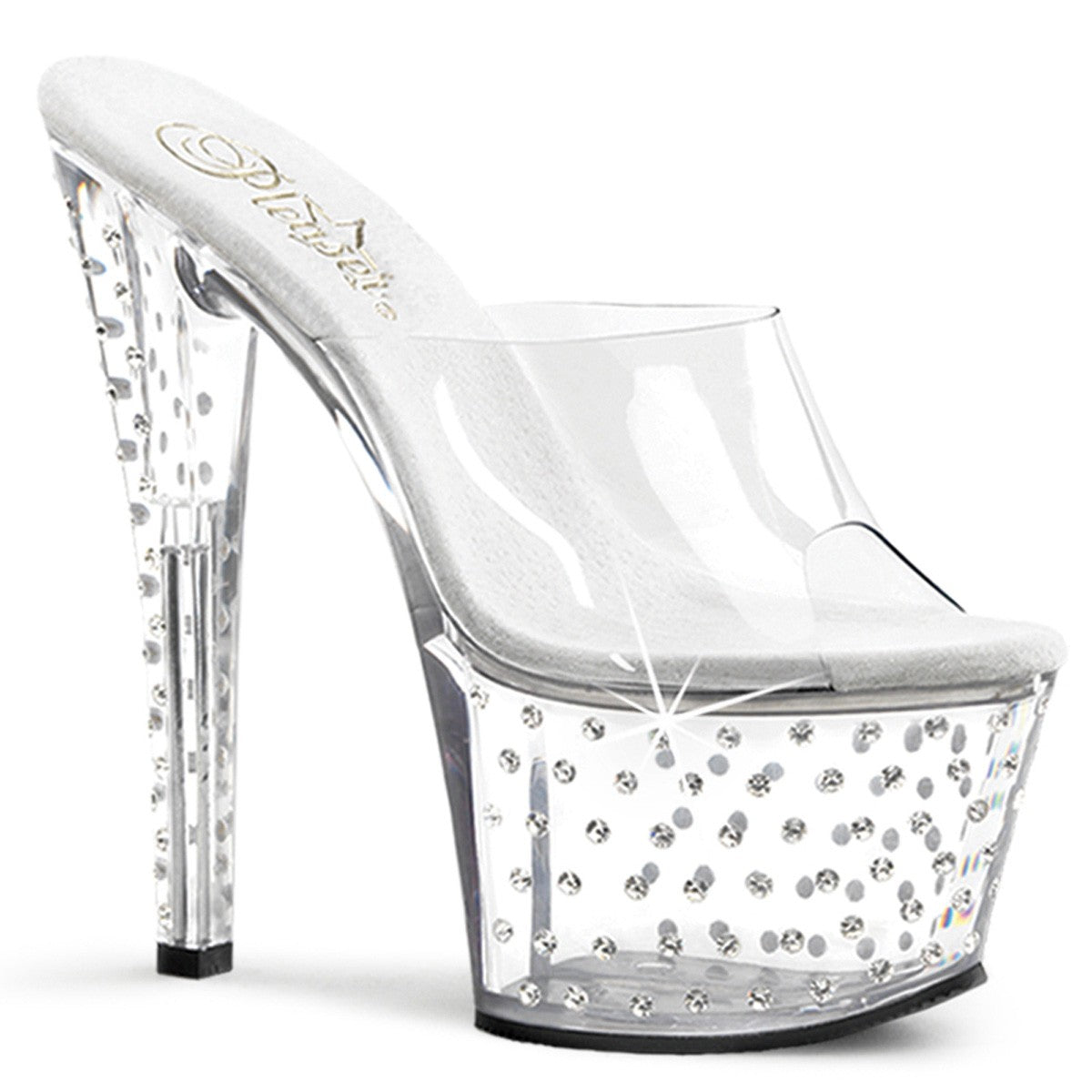 Plateau Pantoletten mit Strass