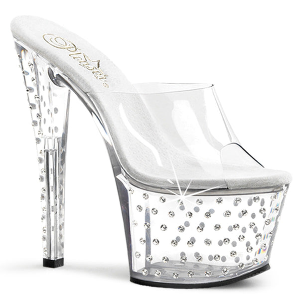 Plateau Pantoletten mit Strass
