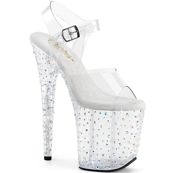Plateau Sandaletten mit Strass