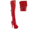 Overkneestiefel mit dreifacher Schnalle