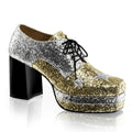 Plateau-Schuhe für Herren mit Glitzer