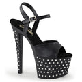 Kunstleder Sandaletten mit Strass