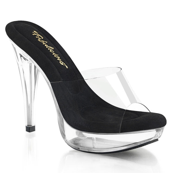 Elegante Pleaser Plateau-Pantoletten