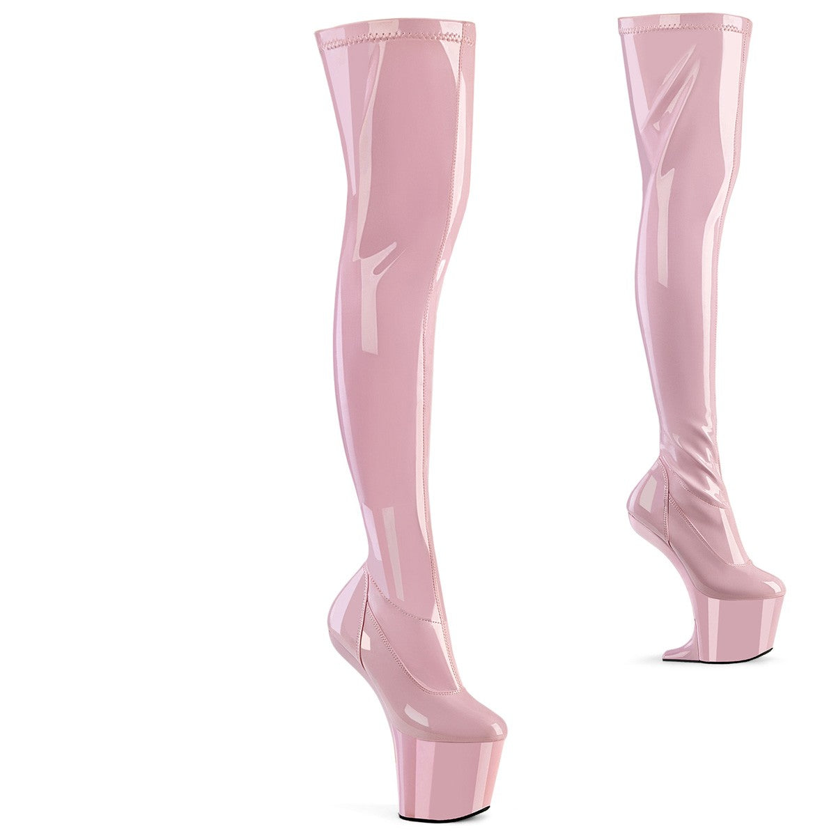 Absatzlose Overknee-Stiefel