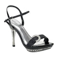 Glitter Sandale schwarz