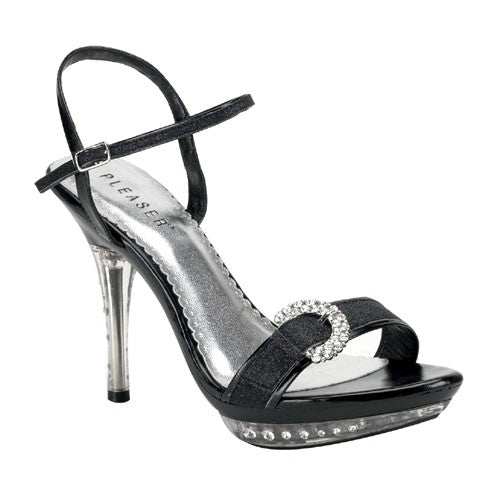 Glitter Sandale schwarz
