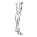 Overknee-Stiefel silber
