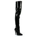 Overkneestiefel Lack schwarz