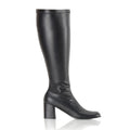 Stiefel Kunstleder schwarz/matt