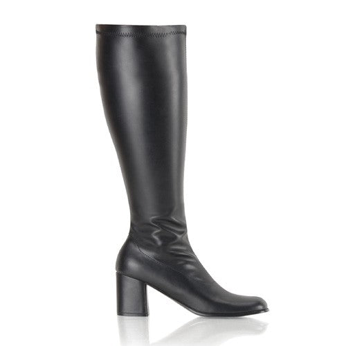 Stiefel Kunstleder schwarz/matt