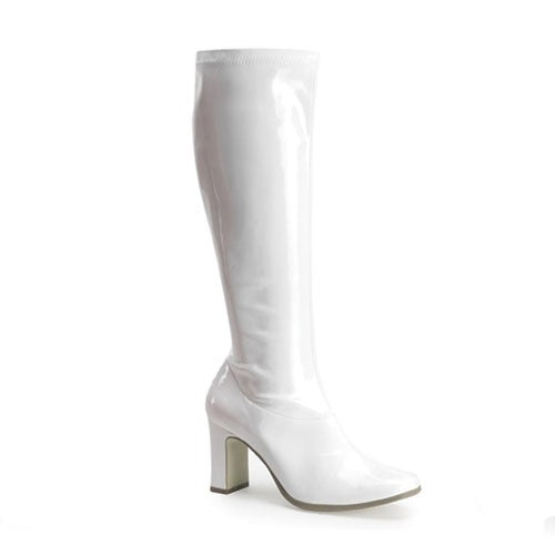 Stretch-Stiefel Lack weiss