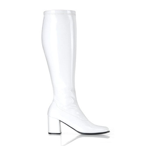Stiefel Lack weiss