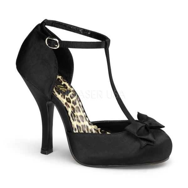Satin Pumps schwarz