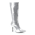 Pailletten Stiefel silber