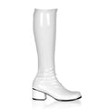 Stretch-Lackstiefel weiss