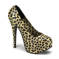 Pumps im Leo-Look mit verdecktem Plateau