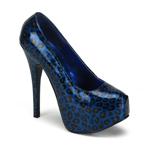 Plateau Pumps Glitter Leopardenoptik