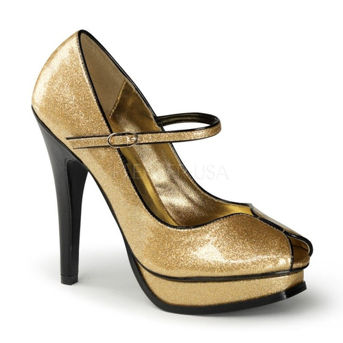 Glanzvolle Pumps gold