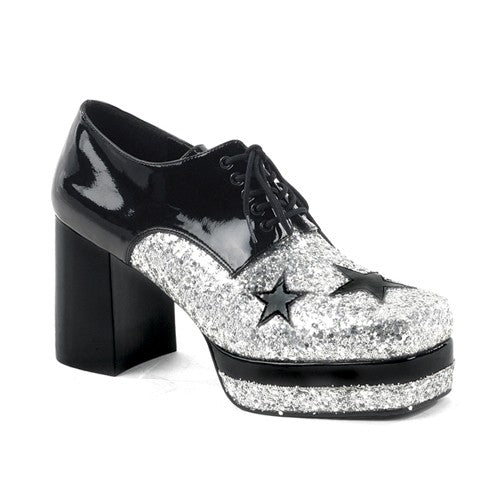 Plateau-Schuhe für Herren mit Glitzer