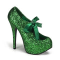 Plateau Schnür-Pumps mit Glitter